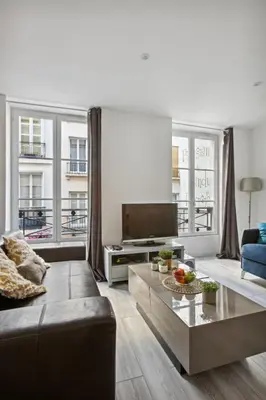 Coin salon dans l'établissement Serenty - 1BR - St Germain & Jardin du Luxembourg