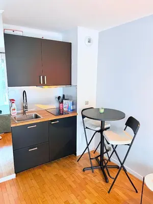 Cuisine ou kitchenette dans l'établissement Apparemment agréable