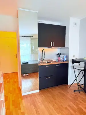 Cuisine ou kitchenette dans l'établissement Apparemment agréable