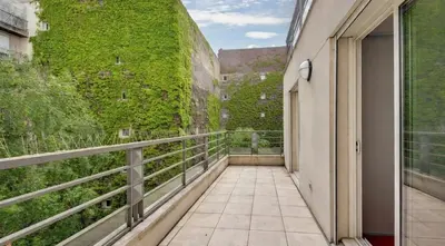 Vue générale sur la montagne ou vue sur la montagne depuis l'appartement