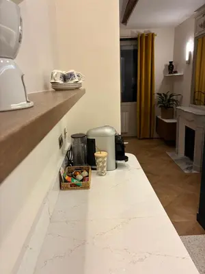 Cuisine ou kitchenette dans l'établissement Paris Suite Porte de Versailles Metro Parking