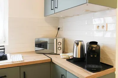 Cuisine ou kitchenette dans l'établissement Bel appartement au cœur d'Asnières