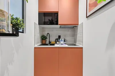 Cuisine ou kitchenette dans l'établissement Cocon romantique & sérénité à 8min de la Tour Eiffel