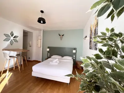 Un ou plusieurs lits dans un hébergement de l'établissement Appartement service - En face du Musee - Paris 5