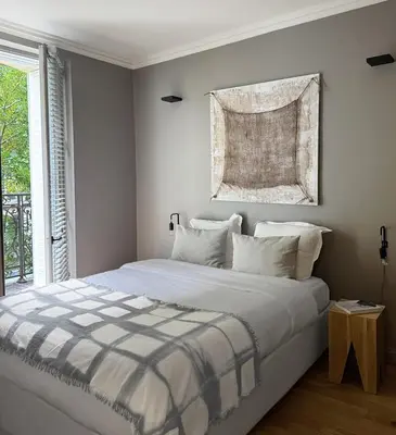 Un ou plusieurs lits dans un hébergement de l'établissement Romantic Montmartre - bright apartment - Paris