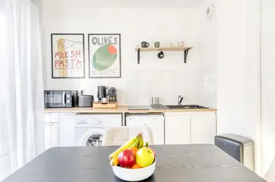 Cuisine ou kitchenette dans l'établissement L'Écrin Piano, chic near Paris