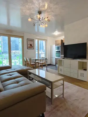 Plan de l'établissement modern, 2 bedrooms la défense, big balcony