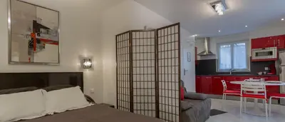 Cuisine ou kitchenette dans l'établissement Hotel De L'Horloge