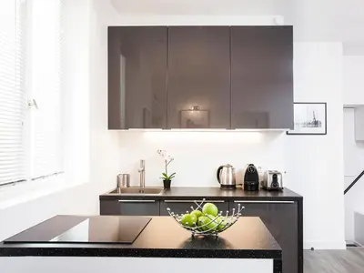 Cuisine ou kitchenette dans l'établissement Charming 2BR-2BA between le Marais & le Louvre