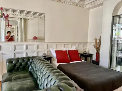 Coin salon dans l'établissement Haussmann Opera Penthouses 130M2
