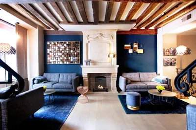Coin salon dans l'établissement Hôtel Sèvres Saint Germain