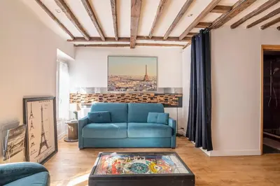 Coin salon dans l'établissement Relais Cocorico 