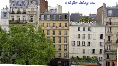 Vue générale sur Paris ou vue de la ville depuis l'hôtel