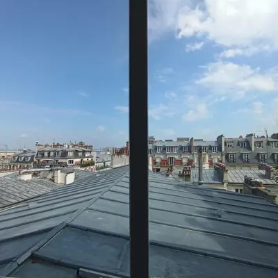 Vue générale sur Paris ou vue de la ville depuis l'auberge de jeunesse