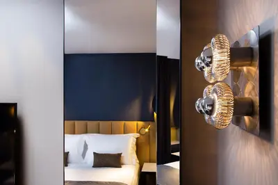 Coin salon dans l'établissement Hotel Le 10 BIS