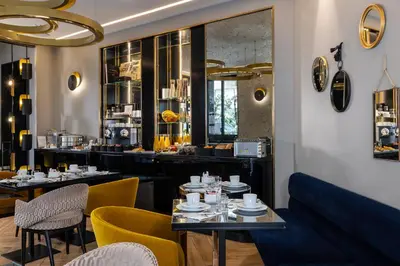 Coin salon dans l'établissement Hotel Le 10 BIS