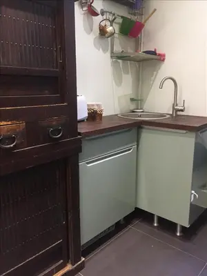 Cuisine ou kitchenette dans l'établissement Carreau du Temple Marais CityCosy