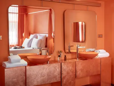 Un ou plusieurs lits dans un hébergement de l'établissement Hotel OFF Paris Seine