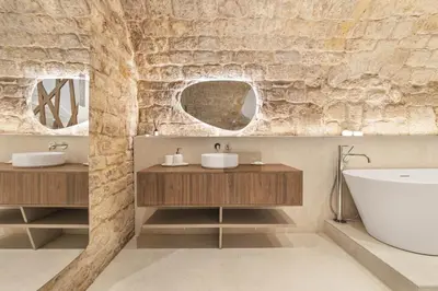 Salle de bains dans l'établissement Bulle