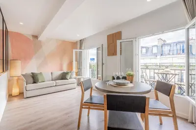 Coin salon dans l'établissement Yuna Les Halles - Serviced Apartments