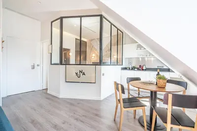 Coin salon dans l'établissement Yuna Les Halles - Serviced Apartments