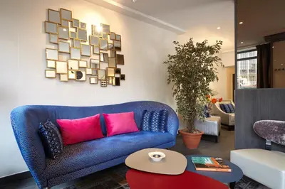 Coin salon dans l'établissement Hotel Miramar