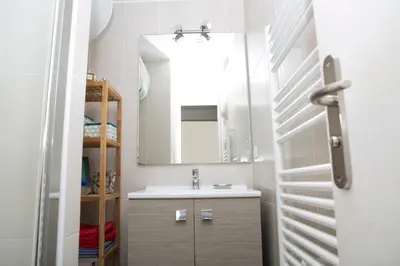 Salle de bains dans l'établissement Cozy apartment Central Paris Le Marais with 1 separate Bed room