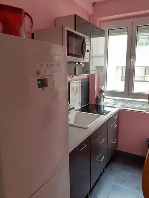 Cuisine ou kitchenette dans l'établissement Appartement Petroff