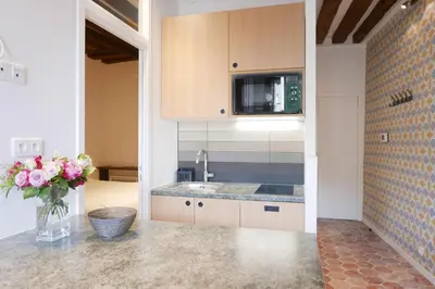 Cuisine ou kitchenette dans l'établissement Apartments Cosy