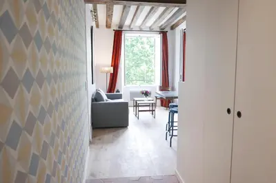 Coin salon dans l'établissement Apartments Cosy