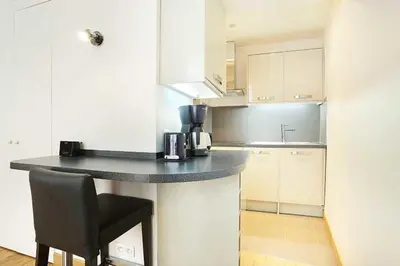 Cuisine ou kitchenette dans l'établissement Residence central marais