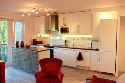 Cuisine ou kitchenette dans l'établissement Fun and quiet