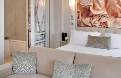Coin salon dans l'établissement La Villa Haussmann