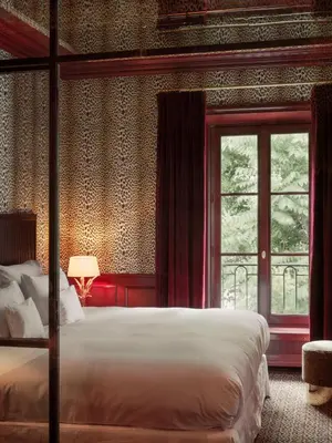 Un ou plusieurs lits dans un hébergement de l'établissement Hôtel Particulier Montmartre