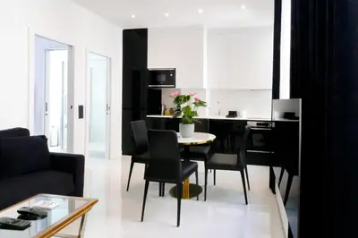 Cuisine ou kitchenette dans l'établissement Champs-Élysées Executive Apartment