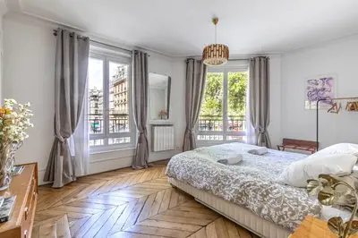Un ou plusieurs lits dans un hébergement de l'établissement Apartment Paris 4° centre - Marais/Beaubourg