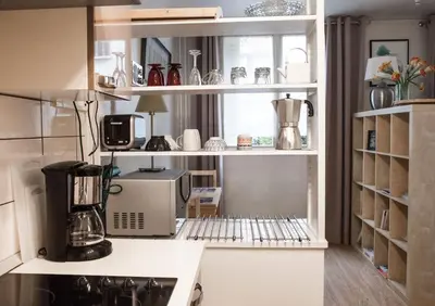 Cuisine ou kitchenette dans l'établissement Le Studio 1517