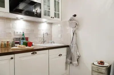 Cuisine ou kitchenette dans l'établissement Le Merlot du Marais