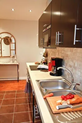 Cuisine ou kitchenette dans l'établissement Le Triomphe Elysees