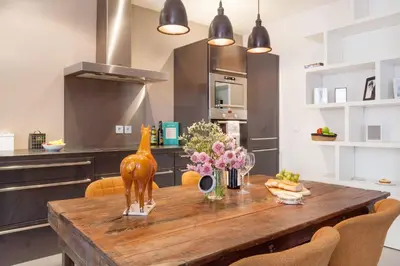Cuisine ou kitchenette dans l'établissement Le Gourmet du Marais