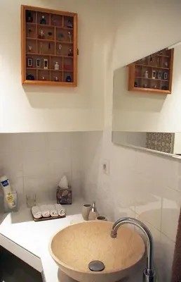 Cuisine ou kitchenette dans l'établissement Petit Paris - Oasis in Marais