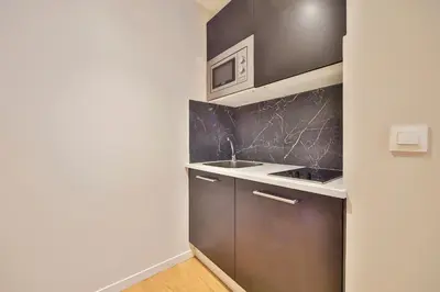 Cuisine ou kitchenette dans l'établissement Blue Nights Apartments - Sébastopol