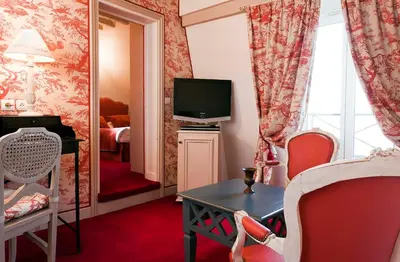 Télévision ou salle de divertissement dans l'établissement Hôtel des Ducs D'Anjou