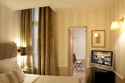 Un ou plusieurs lits dans un hébergement de l'établissement Hôtel Thérèse
