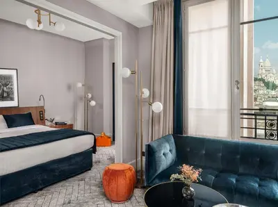Coin salon dans l'établissement M Social Hotel Paris