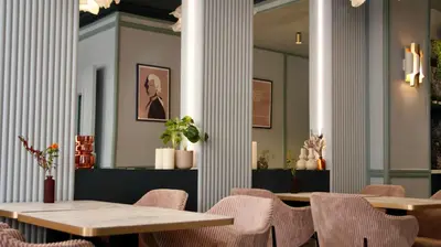 Coin salon dans l'établissement Amadeus Hotel