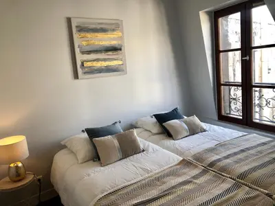Un ou plusieurs lits dans un hébergement de l'établissement Appartement cœur de la bastille