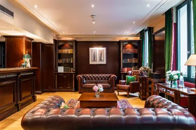 Coin salon dans l'établissement Villa Panthéon