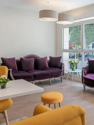 Coin salon dans l'établissement Citadines Montmartre Paris
