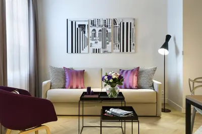Coin salon dans l'établissement Citadines Opéra Paris
